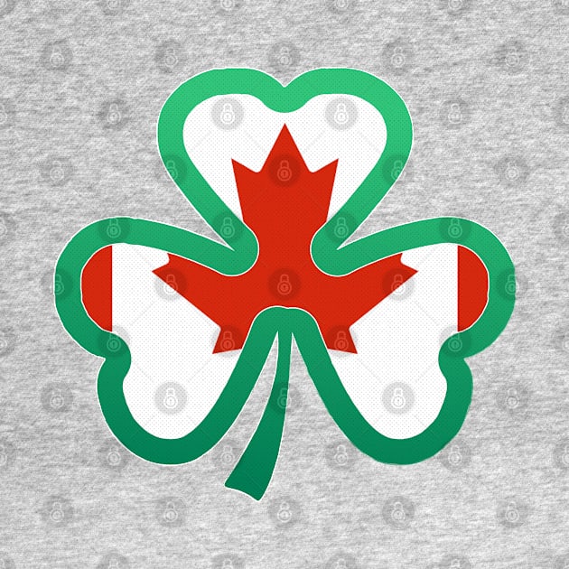 Canadian Flag for st patricks day, Irish Shamrock by Myteeshirts